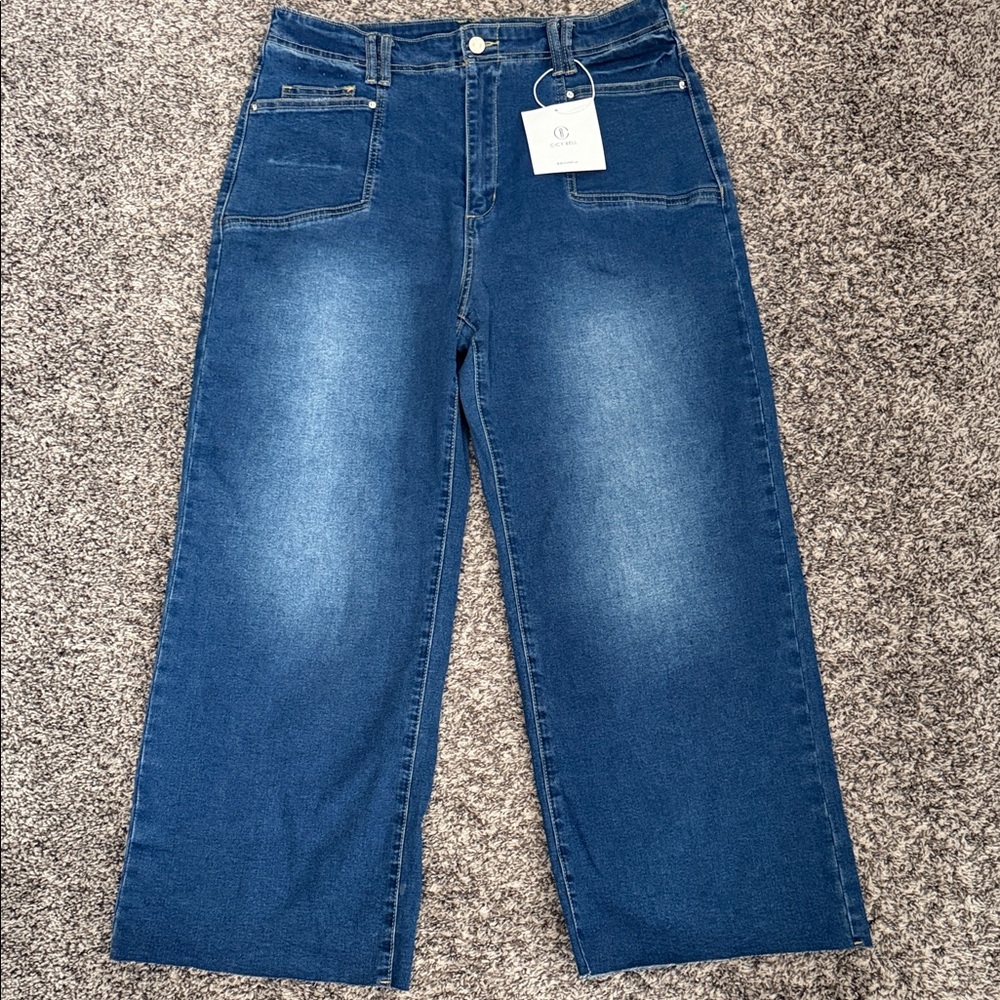 Classic Blue Wide Leg Women's Jeans